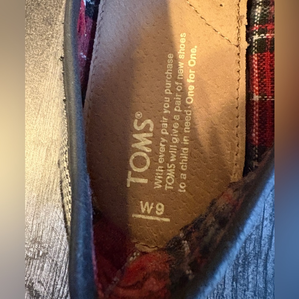 **CLOSET CLOSEOUT** TOMS micro hounds tooth classic alpargatas sz 9 - Picture 4 of 7